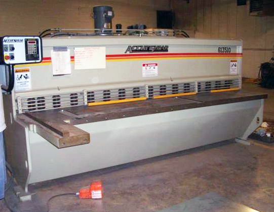 10gauge x 10' Accurshear Hydraulic Shear, Model# 613510, MR2 control, 2002
