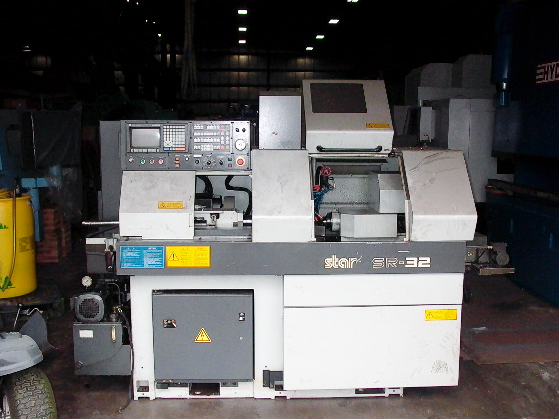 1 1/4" STAR SR32 ALLEN BRADLEY SERIES 9 CONTROL, C AXIS, SUB SPINDLE, 7000 RPM, CYBERTEC 542 BAR FEED, CHIP CONVEYOR, COOLANT