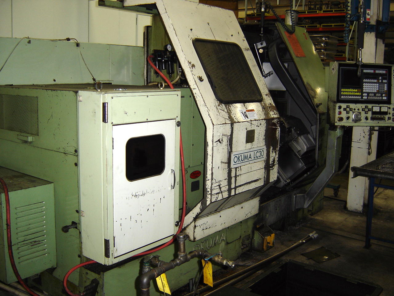 OKUMA LC-30, OSP-3000 CONTROL, CHUCKER, 12 IN. 3-JAW CHUCK