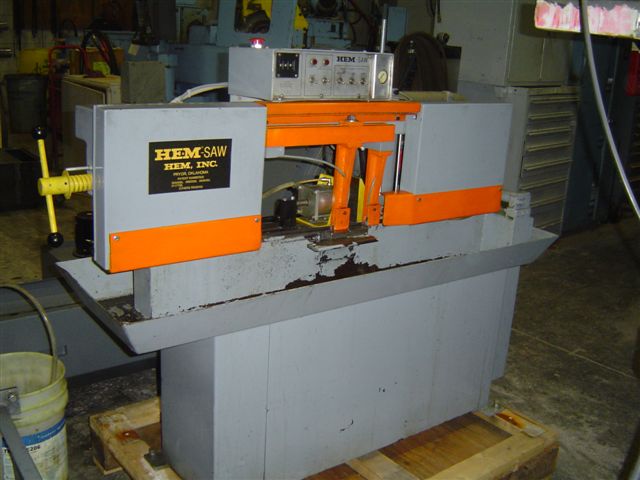 HEM 500A HORIZONTAL BANDSAW, 9" X 6", AUTO FEED, BI-FUNCTIONAL CONTROL CONSOLE, 110V SINGLE PHASE