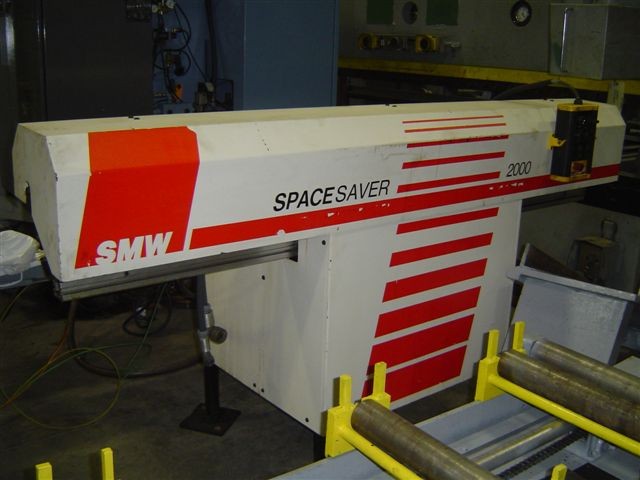 SMW SPACESAVER 2000, MAGAZINE BAR FEED, 1/4" - 3 1/8" DIA. MAX BAR LENGTH 80", 1997