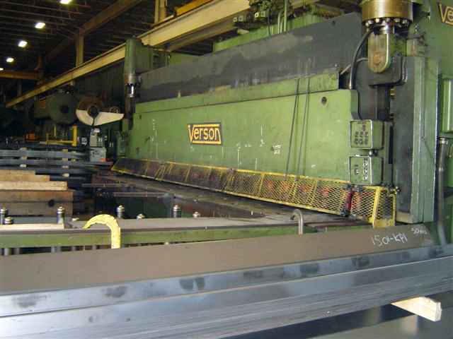 20' x 3/8" VERSON HS-375-20, 12' SQUARING ARM, 36" F.O.P.B.G., 1967