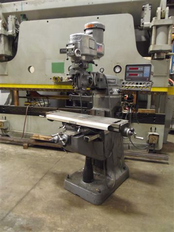 BRIDGEPORT SERIES 1, 9 X 42 TABLE, 2HP, VARI SPEED, 2 AXIS D.R.O. 1990