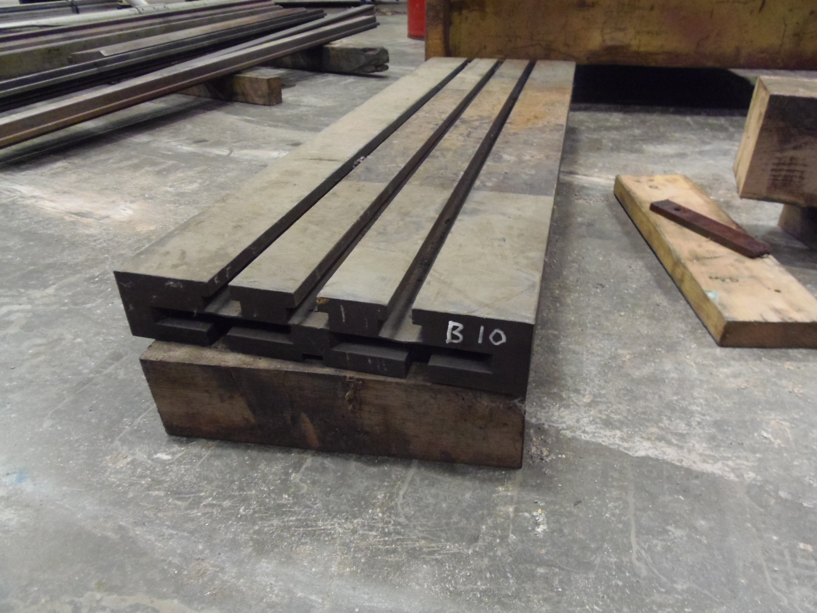 T-SLOTTED SUB TABLE 15" W X 51"L X 3" THICK, 3 T-SLOTS