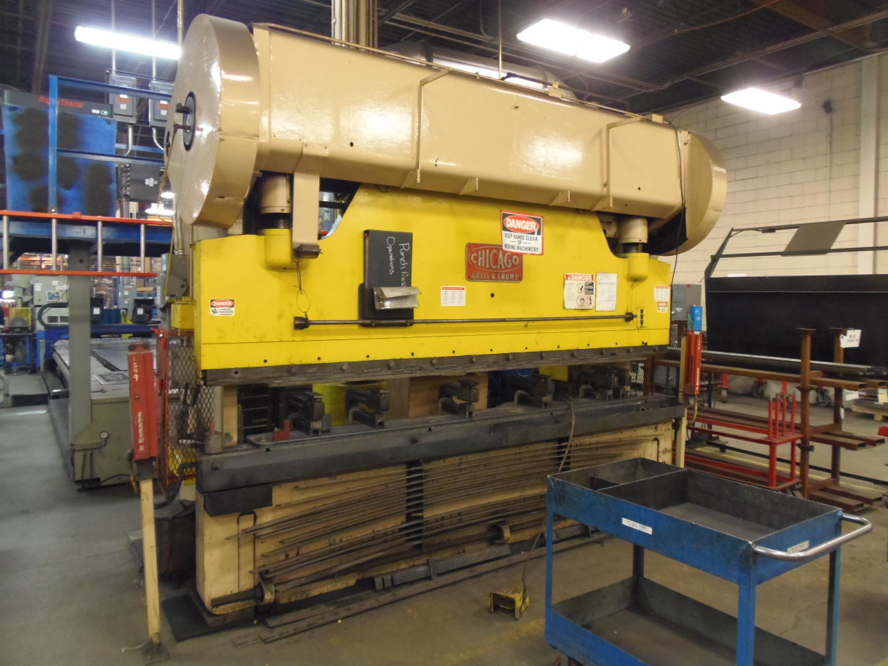 150 TON X 12' D&K 510D, 3" STR, 2010 NEW CLUTCH AND HUB BEARINGS, 10'6" BET., 12" SH, FLUSH FLOOR
