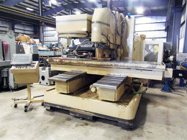 MILLTRONICS P10, 100" X 30" X 24", 24 X 110 TABLE, 20 ATC, 40 TAPER, CENTURION 5 CNC CONTROL, 1996