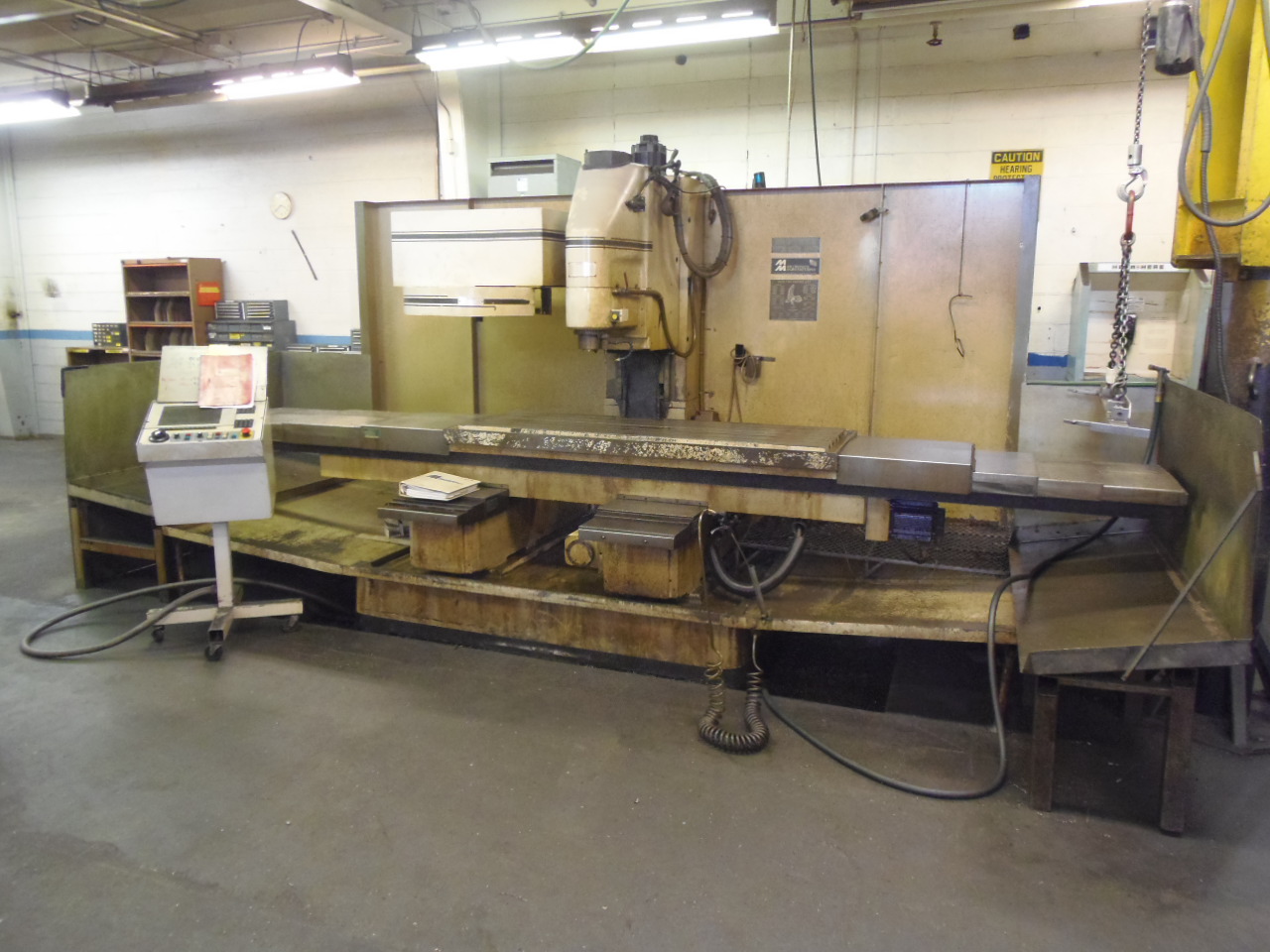 MILLTRONICS VMD30A, 70" X 30" X 24", 24 X 70 TABLE, 20 ATC, 40 TAPER, CENTURION 6 CNC CONTROL, 1996