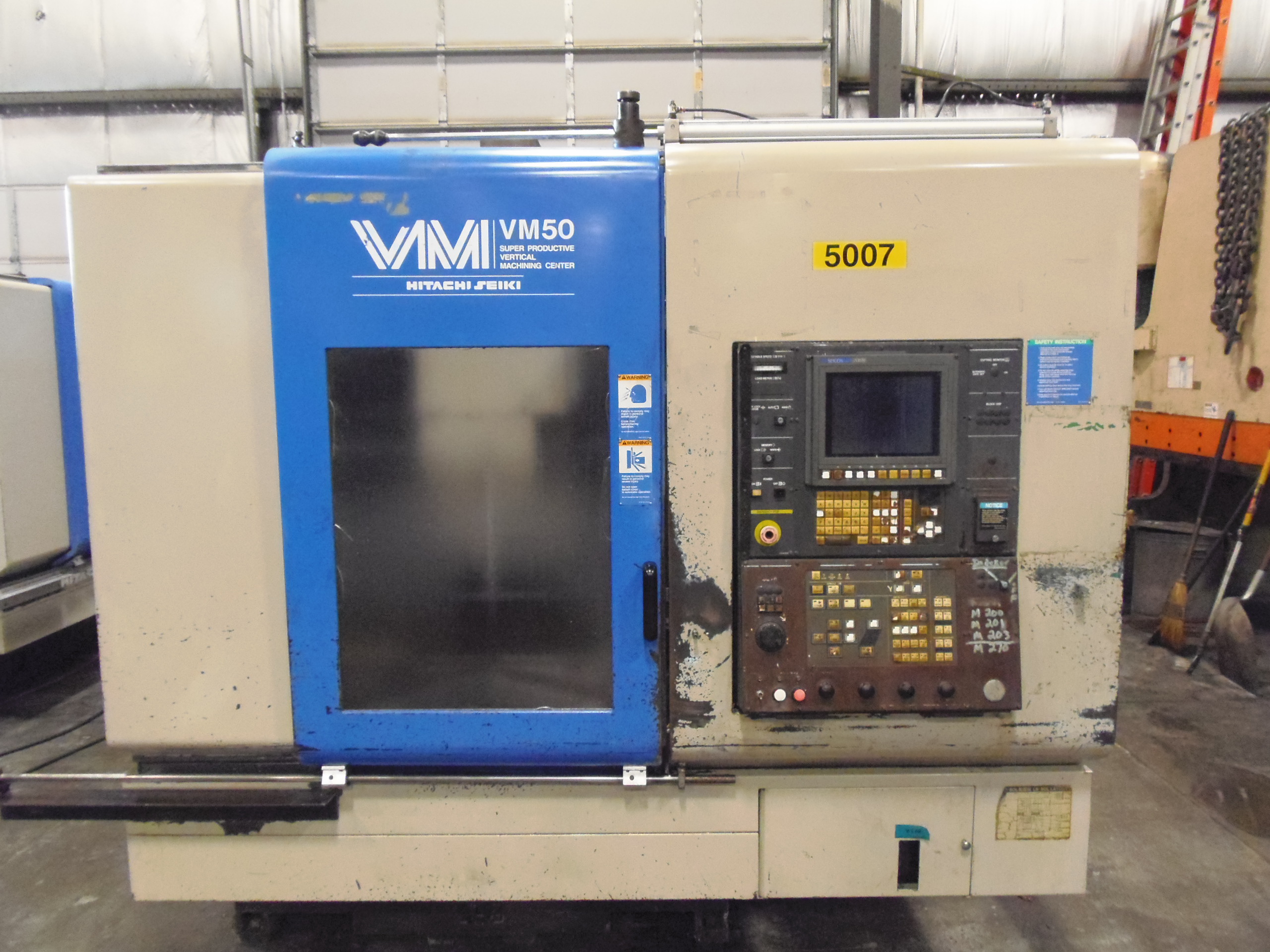 HITACHI SEIKI VM-50, 30 X 20 X 20, 44 X 20 TABLE, 12,000 RPM, 40 TAPER, 30 ATC, 1997
