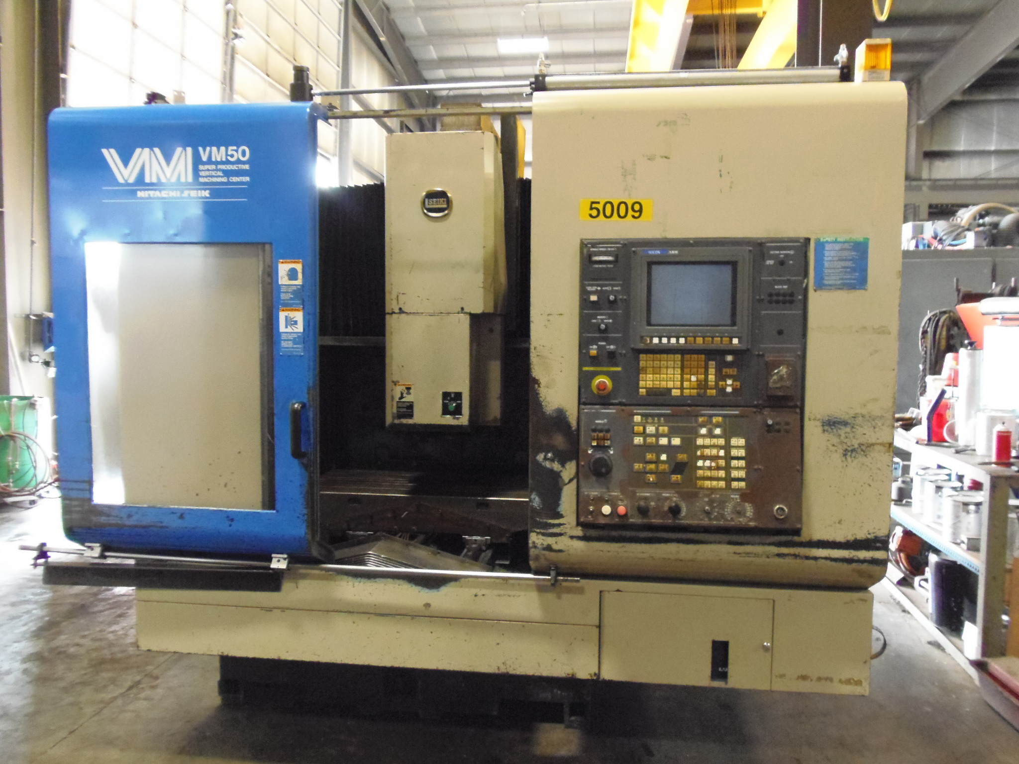 HITACHI SEIKI VM-50, 30 X 20 X 20, 44 X 20 TABLE, 12,000 RPM, 40 TAPER, 20 ATC, 1997
