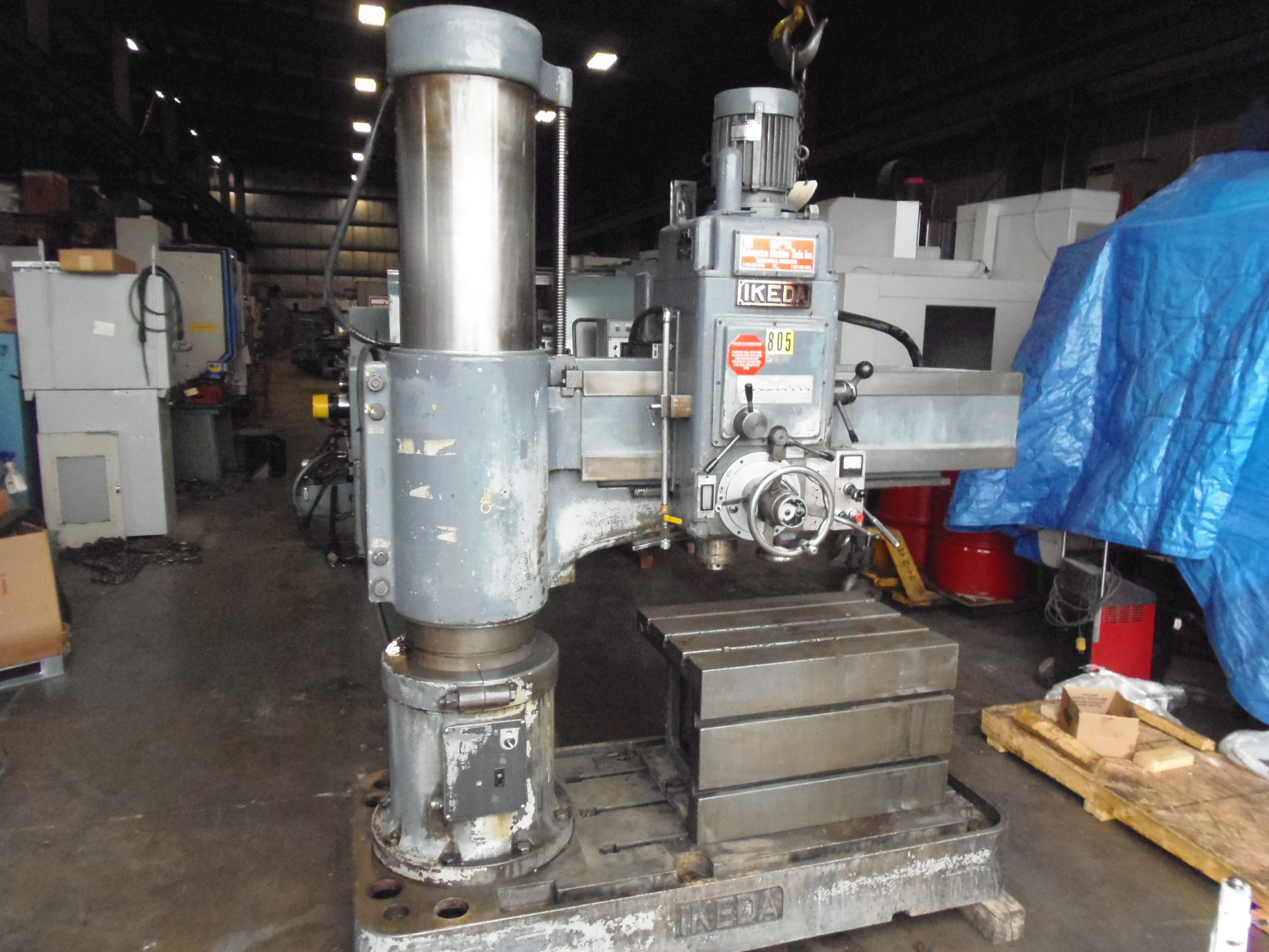 4' x 13", IKEDA RM-1175, 1500 RPM,PWR CLAMPING, BOX TABLE, 1983