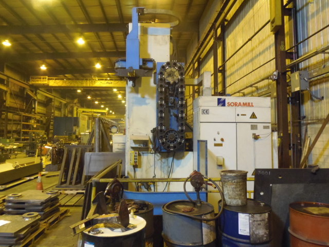 DANOBAT/SORALUCE, CNC FLOOR BAR WITH UNIVERSAL HEAD,  236" x, 110" y, 49" z, 30 ATC, HEIDENHAIN 415B CONTROL, REBUILT 2011, NEW 1995