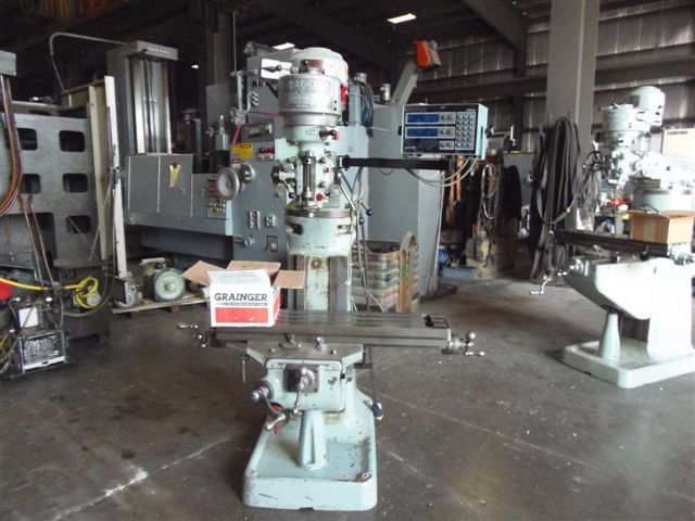 BRIDGEPORT, NEW SCREWS/NUTS, REBUILT HEAD, 9  X 36 TABLE, 2750 RPM, 1 HP BELT DRIVE, ANILAM MILLMATE DRO