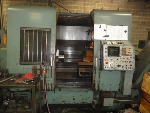 MORI SEIKI SL-6A, 35" SWING, 22" OVER CARRIAGE, FANUC 6T WITH CRT,  15" 3 JAW CHUCK,  12 STATION TURRET, CHIP, TAILSTOCK