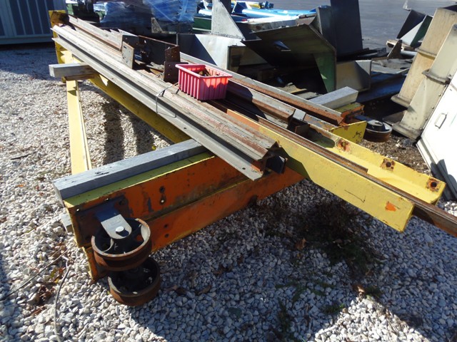 5 TON BUSHMAN OVERHEAD CRANE, TRACK MOUNTED, ROLLING TYPE, 12' UNDER RAIL, 13' WIDE,  20' TRACK LENGTH, 3 TON LODESTAR ELECTRIC CHAIN HOIST