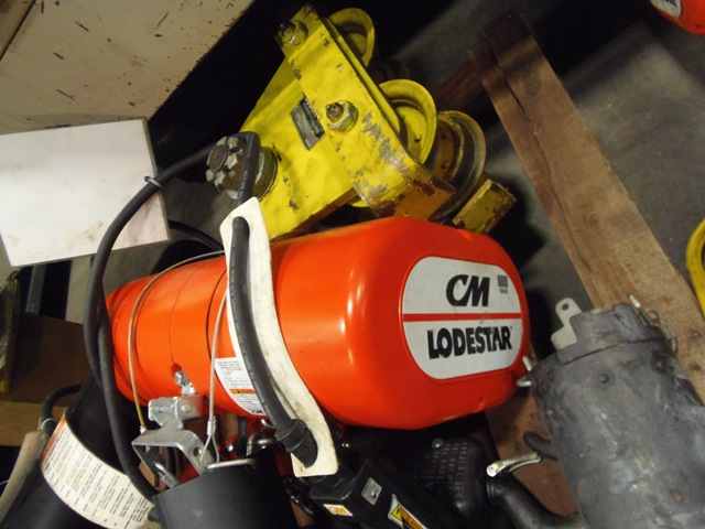 3 TON, LODESTAR CM ELECTRIC CHAIN HOIST, MODEL RT, 10' LIFT, PENDANT CONTROL
