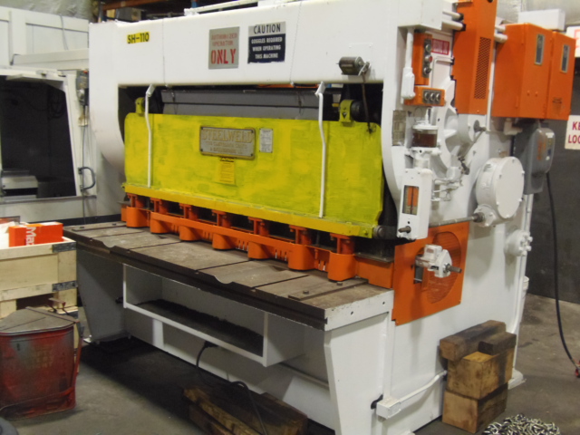 1/4" X 6' STEELWELD, 4B-6, 36" BACKGAUGE, BLADE GAP ADJ., FLUSH FLOOR,  AIR CLUTCH, VERY NICE