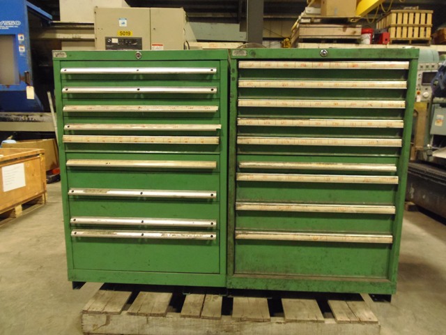 9 DRAWER LISTA DRAWER TYPE TOOLING CABINET, 24" DRAWER, 28" X 28" X 42" O.A.