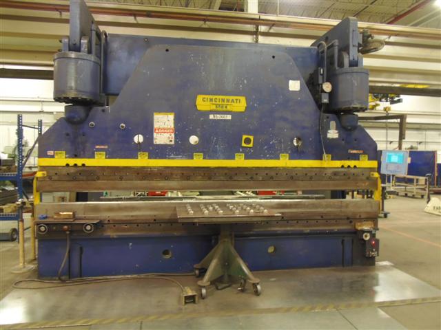 500 TON X 16'/12'6", CINCINNATI MODEL 500H12, 1974, 2007 AUTOMEC CNC 4000HD 4 AXIS CONTROL ADDED, 48" BACKGAUGE, 12" THROAT