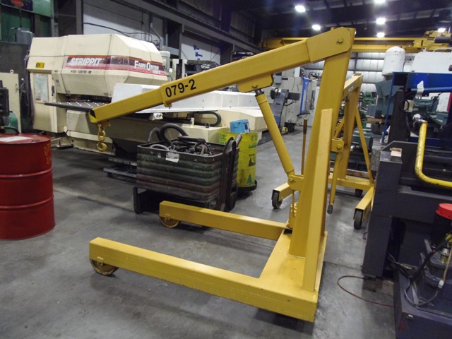 4000 LB. HERCULES, MODEL CI-324, FIXED BOOM FLOOR CRANE, RETRACTABLE BOOM