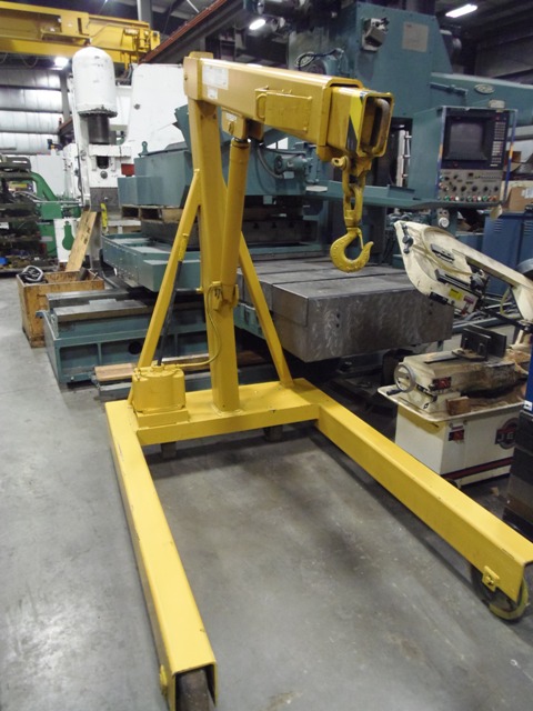 4000 LB. HERCULES, MODEL CI-324, FIXED BOOM FLOOR CRANE, RETRACTABLE BOOM
