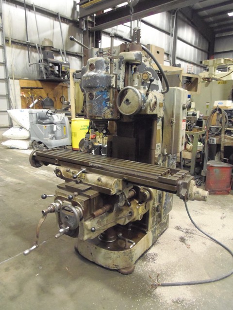 #2MI CINCINNATI VERTICAL MILL, 10" X 52" TABLE, 25 TO 1500 RPM, 50 TAPER, 10HP