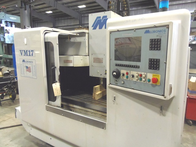 MILLTRONICS VM17, 16" X 30" TRAVELS, CAT 40, 15 HP, 8000 RPM, 20 TOOLS, CENTURION 6