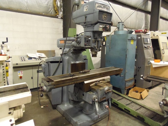 BRIDGEPORT SERIES II VERTICAL MILL, 4 HP, 11 X 58 INCH TABLE, VARIABLE SPEED.