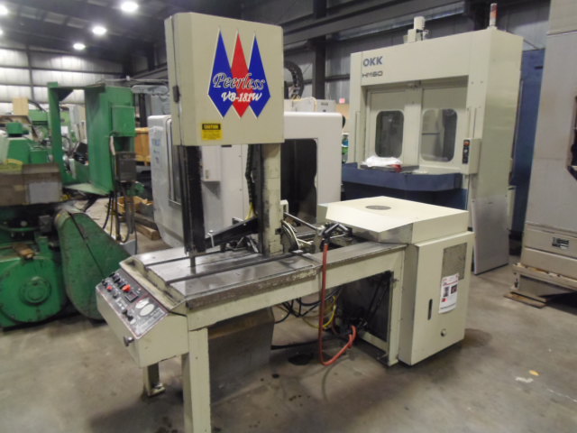 18" x 20" PEERLESS VERTICAL TILT FRAME BAND SAW, MODEL VB181-W, 0-400 SPM, 1999