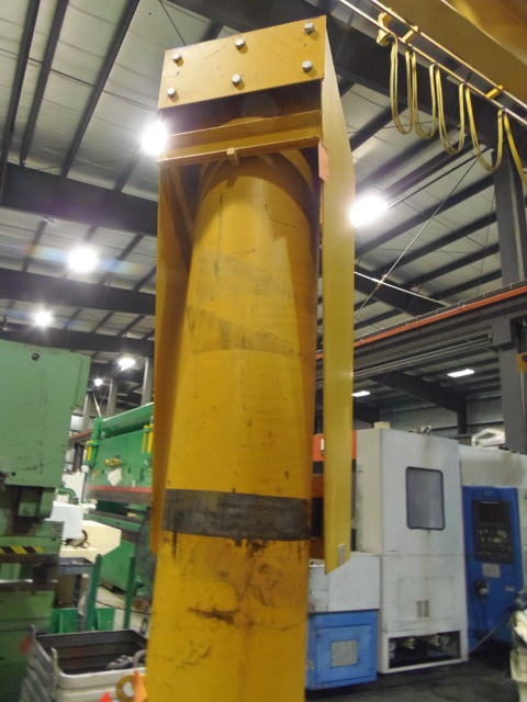 2 TON SPANKO, JIB CRANE, FLOOR MOUNTED, 8'6" UNDER RAIL, 21' SPAN, 1998