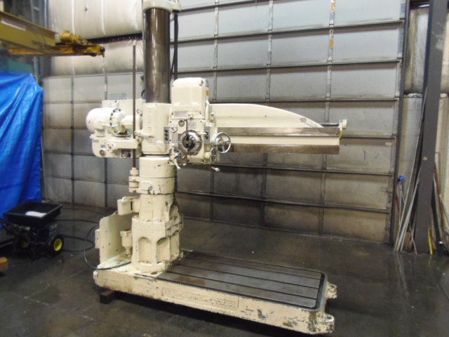 5' X 11" CARLTON 1A RADIAL DRILL, TAPPING, POWER FEEDS,