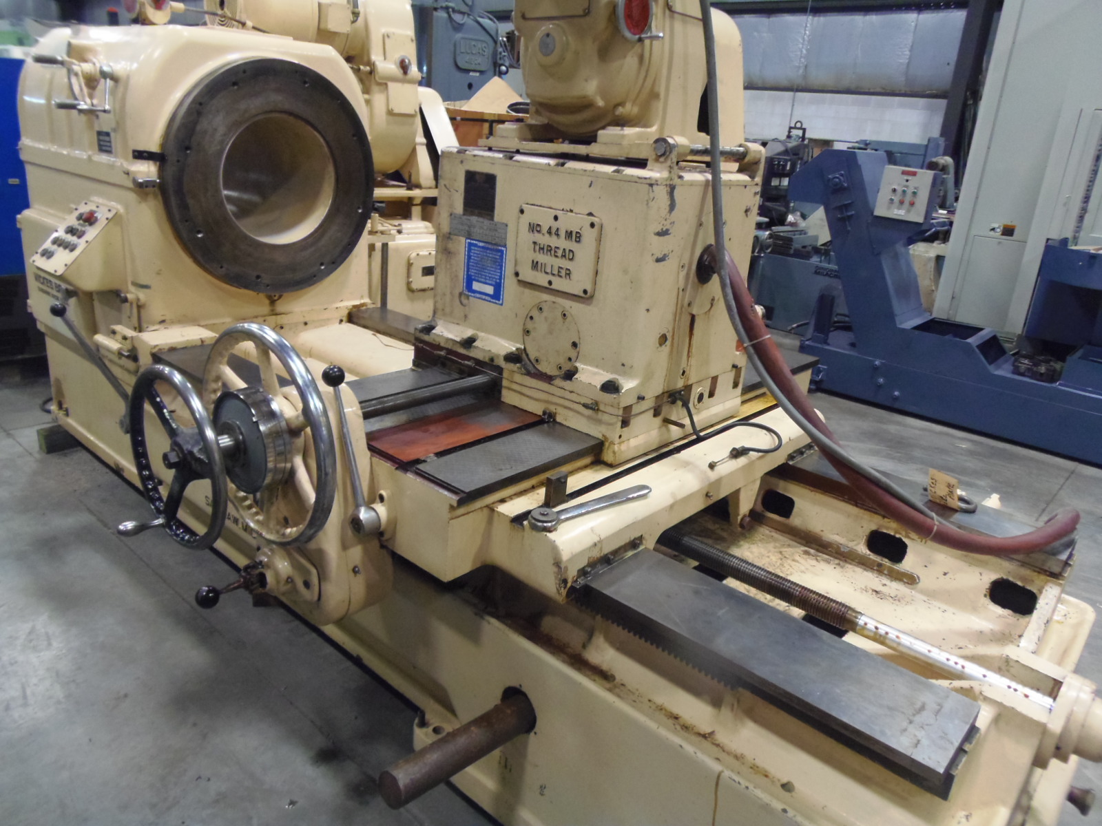 47.5" SWING, 18.5" HOLE, WICKES #44 MASTER THREAD MILLER, 67" BED, 1 -14 TPI, UP TO 14" LENGTH OF THREAD, 