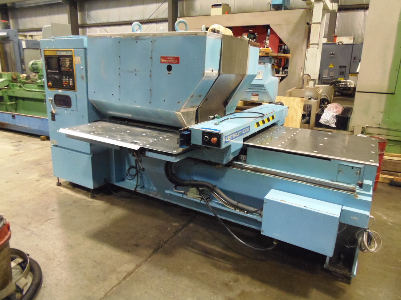 WIEDEMANN CENTRUM 1000 TURRET PUNCH, FANUC 6 CNC CONTROL, 20 STATIONS, LARGE LOT OF112 STYLE HOLDERS, RUNS GREAT