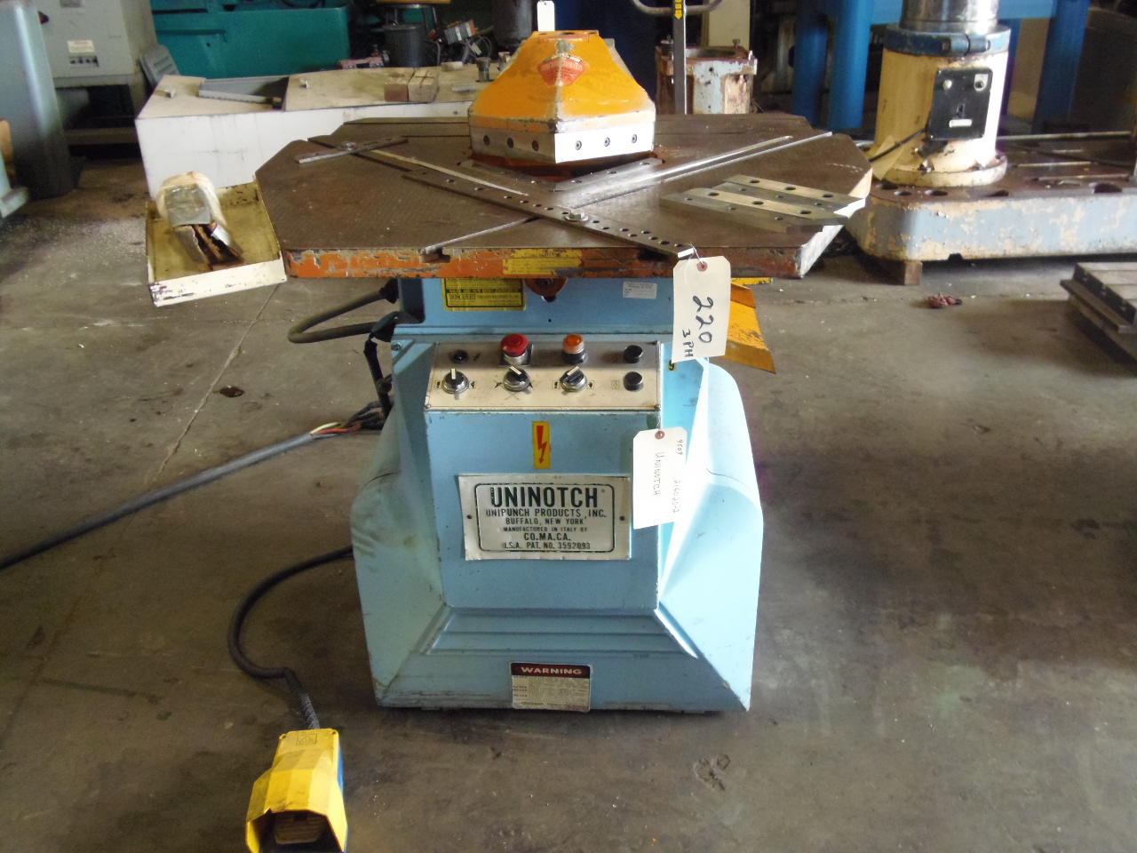 1/4" X 8 1/2" X 8 1/2" UNINOTCH, HYDRAULIC, 7/8" RAM STROKE, 50 SPM, XTRA BLADES