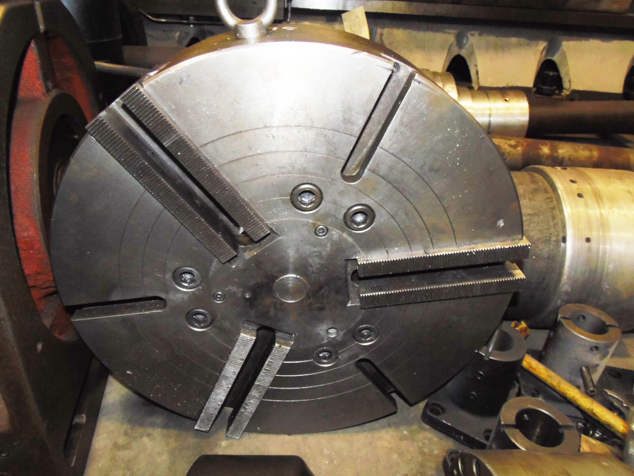 KITAGAWA 21" 3-JAW HYDRAULIC CHUCK WITH ACTUATOR, HJA11-21, A1-11 SPINDLE MOUNT
