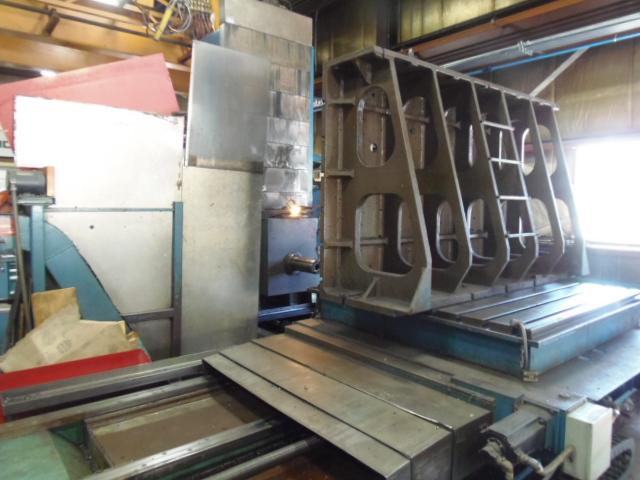 6.3" SCHIESS BFT160T, MITS 330 CONTROL, RETRO 1990, 110" X 78" X 48" X 24" TRAVELS, 79" ROTARY TABLE, 40,000 TABLE CAP.,  50 TAPER