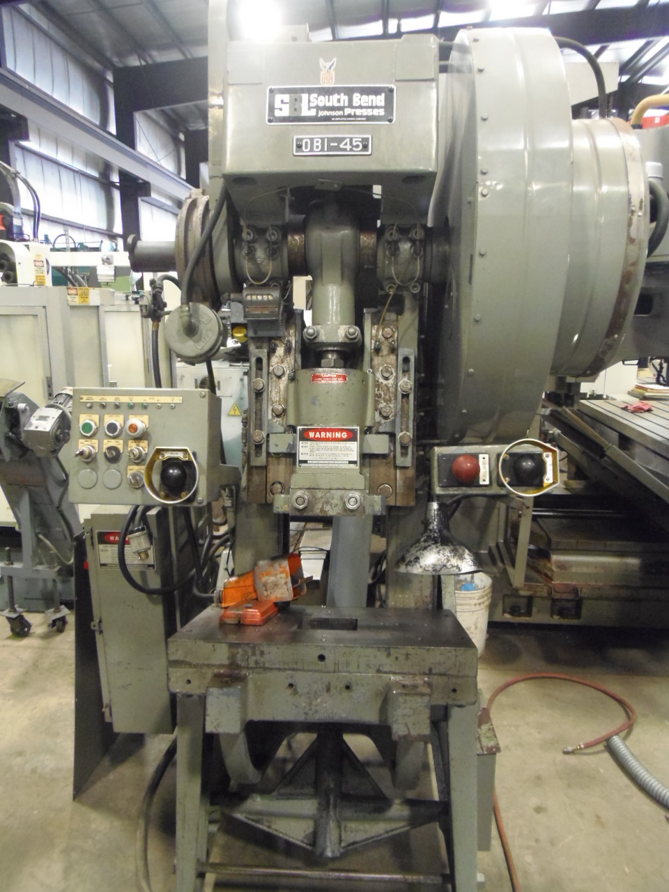 45 TON SOUTH BEND OBI, 45 FWAC, 3" STR, 11.25" SH, 3" ADJ, 300 SPM, A/C, 1983