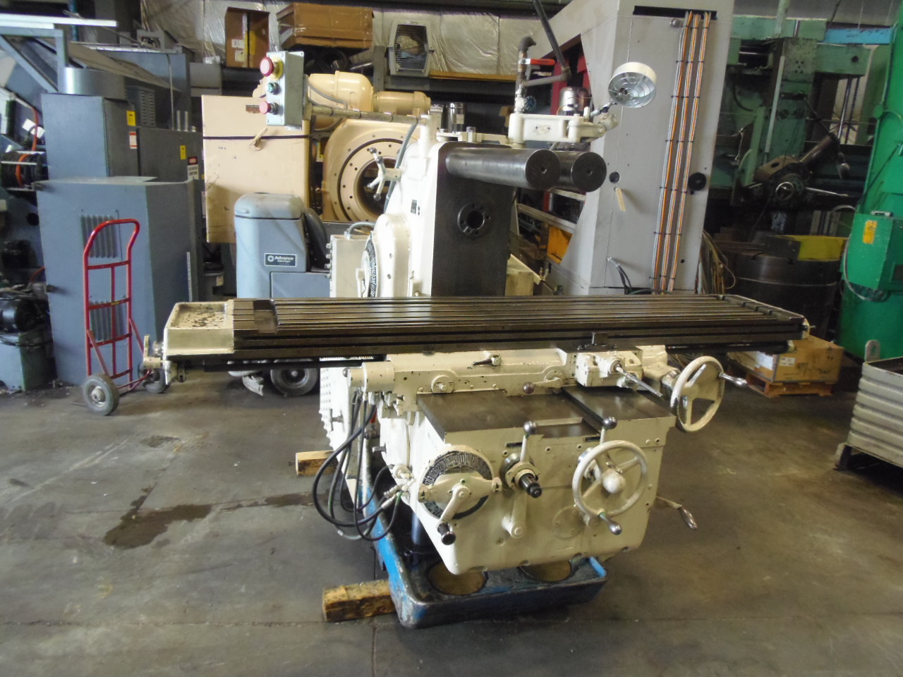 K & T HORIZONTAL MILL, MODEL 420-TF16, 16 X 80 TABLE, 20 HP, 1970