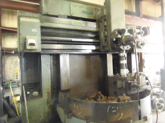 46" BULLARD CUTMASTER, TURRET, SIDEHEAD, 46" 4 JAW CHUCK, 40 HP