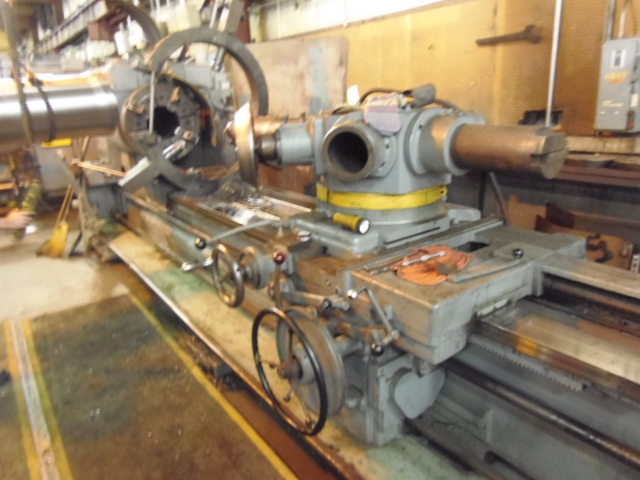 5L-3 GISHOLT, 12.5" SPINDLE BORE, CROSS SLIDING TURRET, 132" BED LENGTH, 28" 4J CHUCK