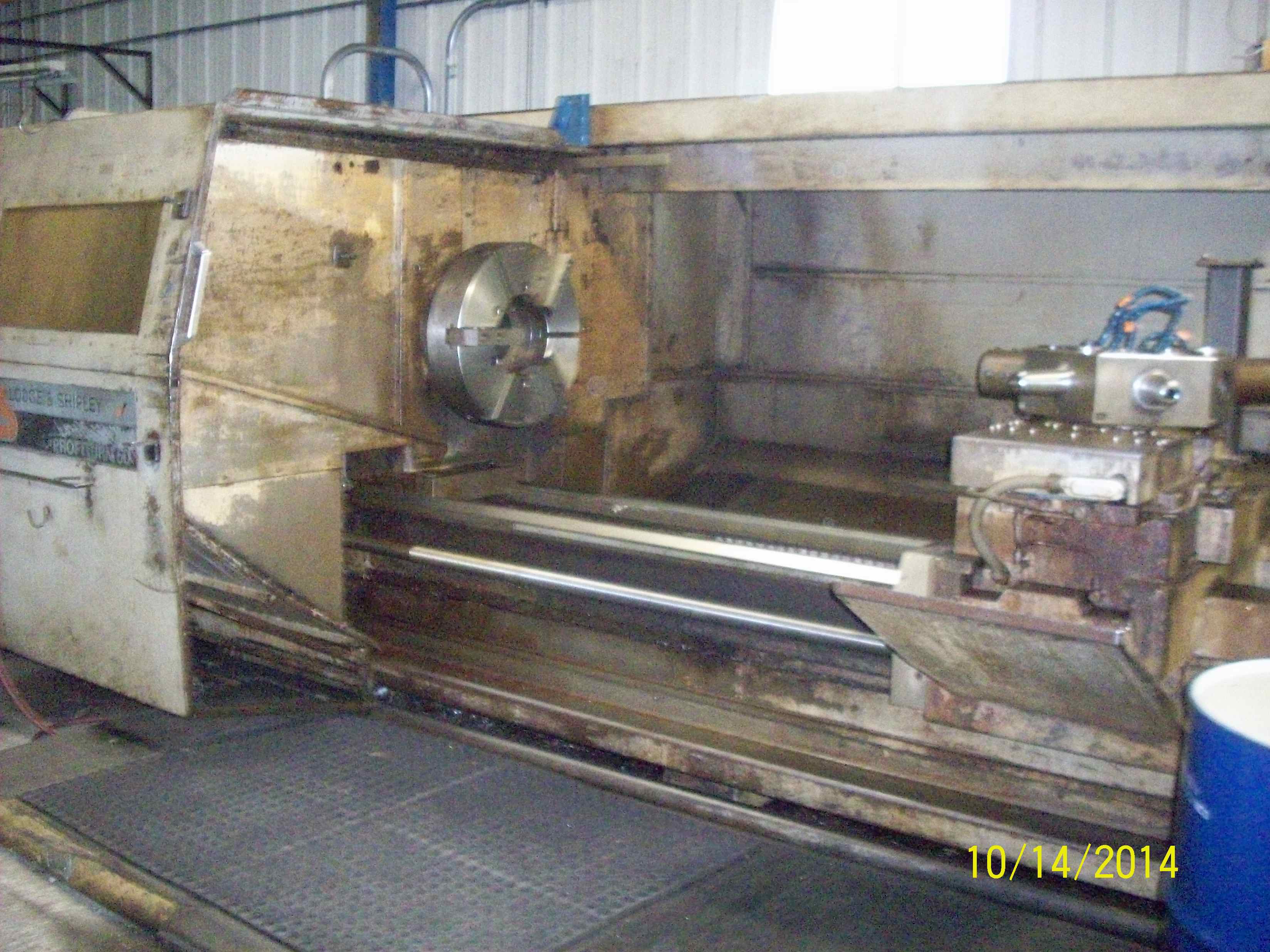 LODGE & SHIPLEY PROFITURN 50, 38â€ X 88â€, NEW 1982, RETRO 1996 WITH FANUC OT, 7" SPINDLE BORE, 850 RPM, RUNS WELL, UNDER POWER IN PLANT, NO TAILSTOCK