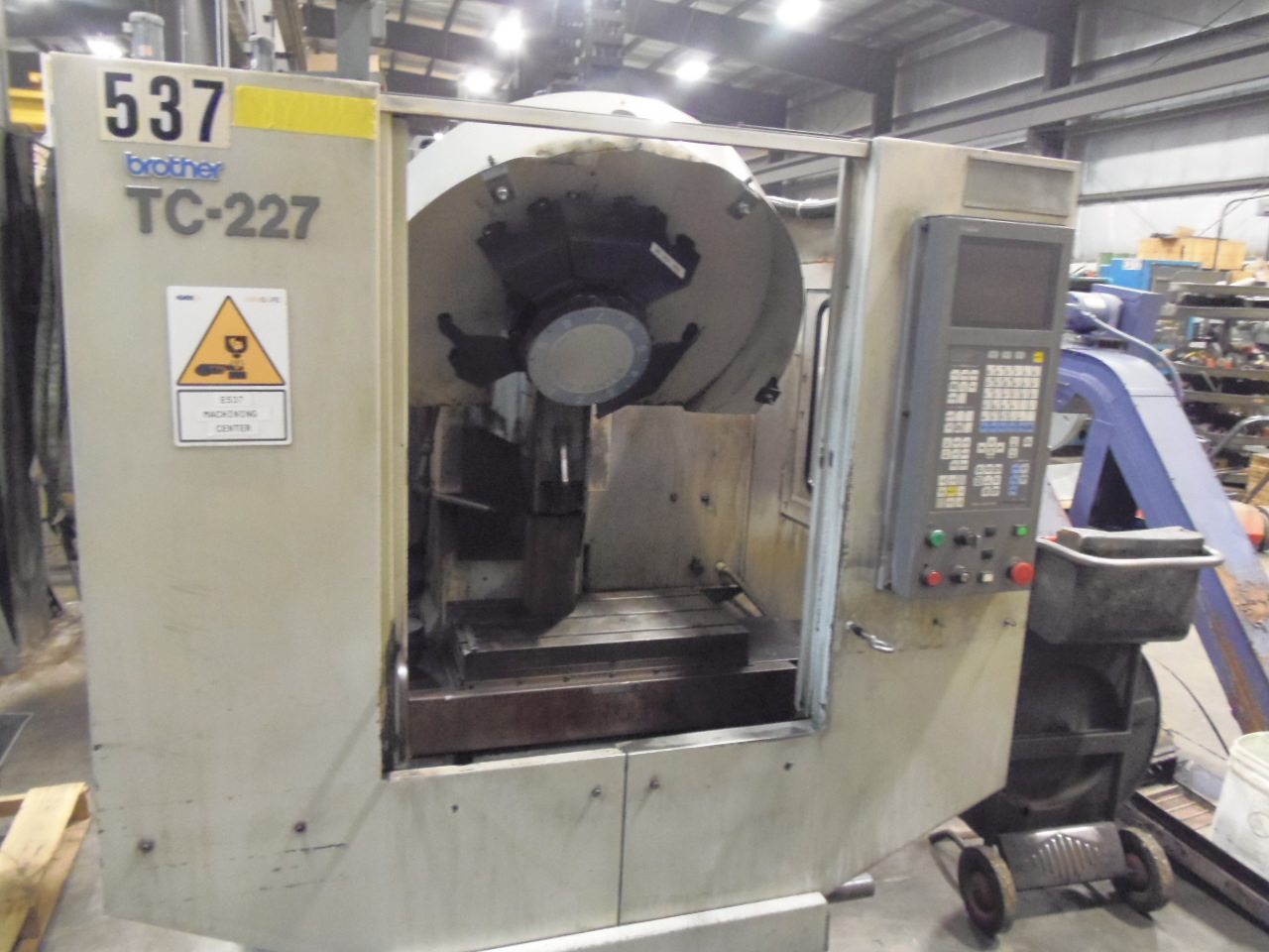 BROTHER CNC DRILL TAP MACHINE CENTER, MODEL TC-227,  X 16.5, Y 11.8, Z 9.8, 23.6 x 11.8, 6,000 RPM, CNC 520 CONTROL