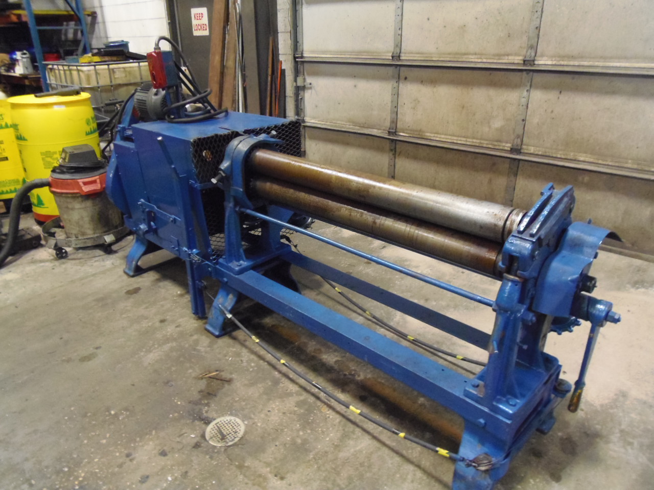 4' POWER ROLL, 4.5" ROLLS, RINGS, 5 HP MOTOR