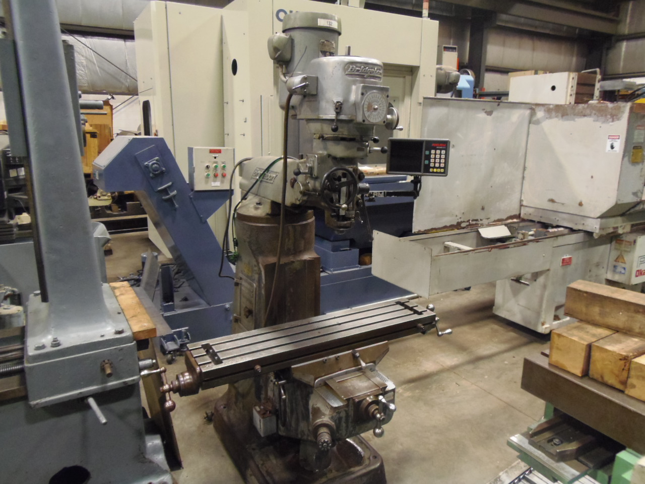 BRIDGEPORT SERIES I VERTICAL MILL, 9 X 42 TABLE, VARIABLE SPEED, ANILAM WIZARD 211 2-AXIS DRO