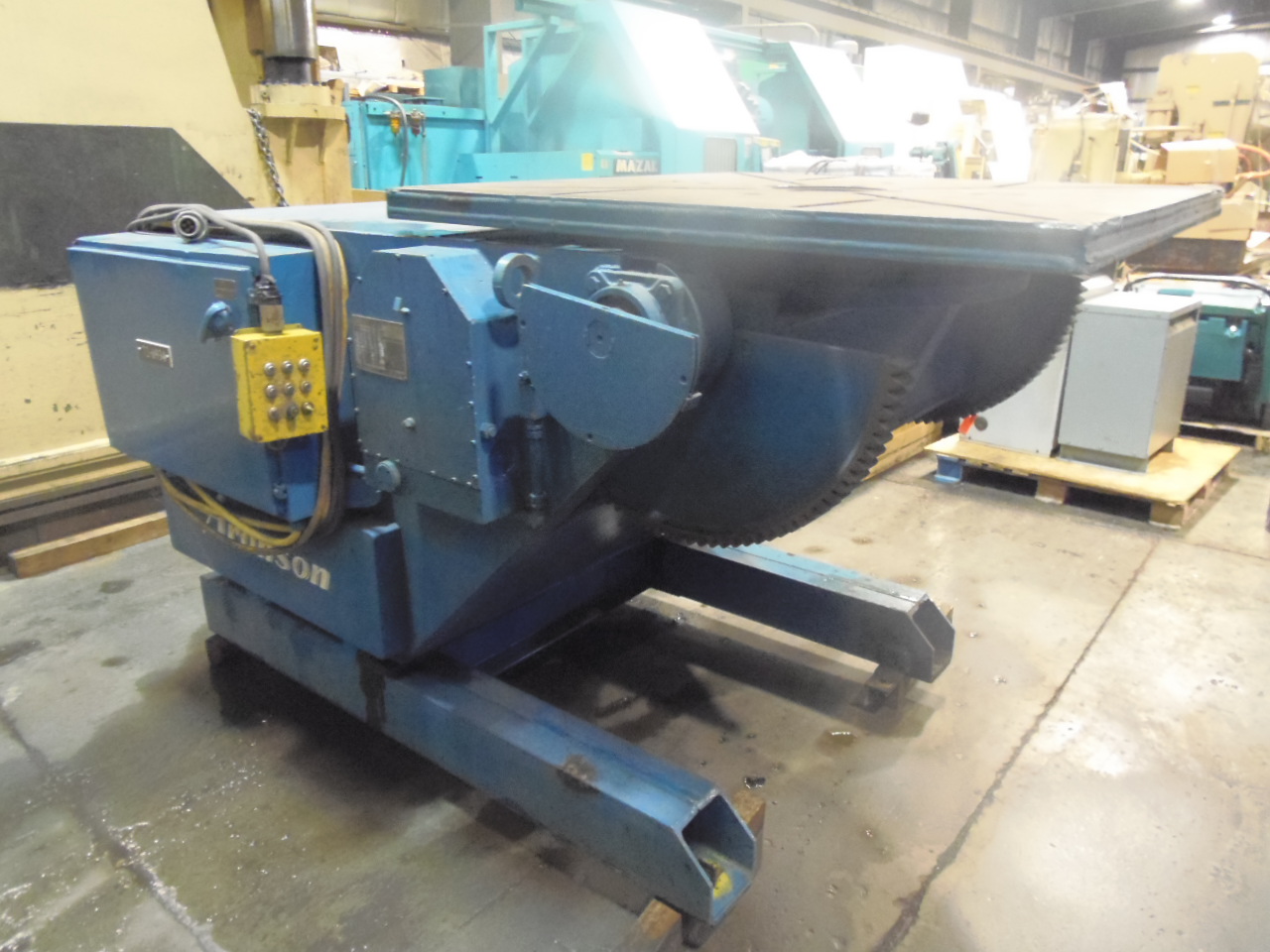 18,000 LB. ARONSON WELDING POSITIONER, TILT/ROTATE/LIFT, 54" x 54" TABLE