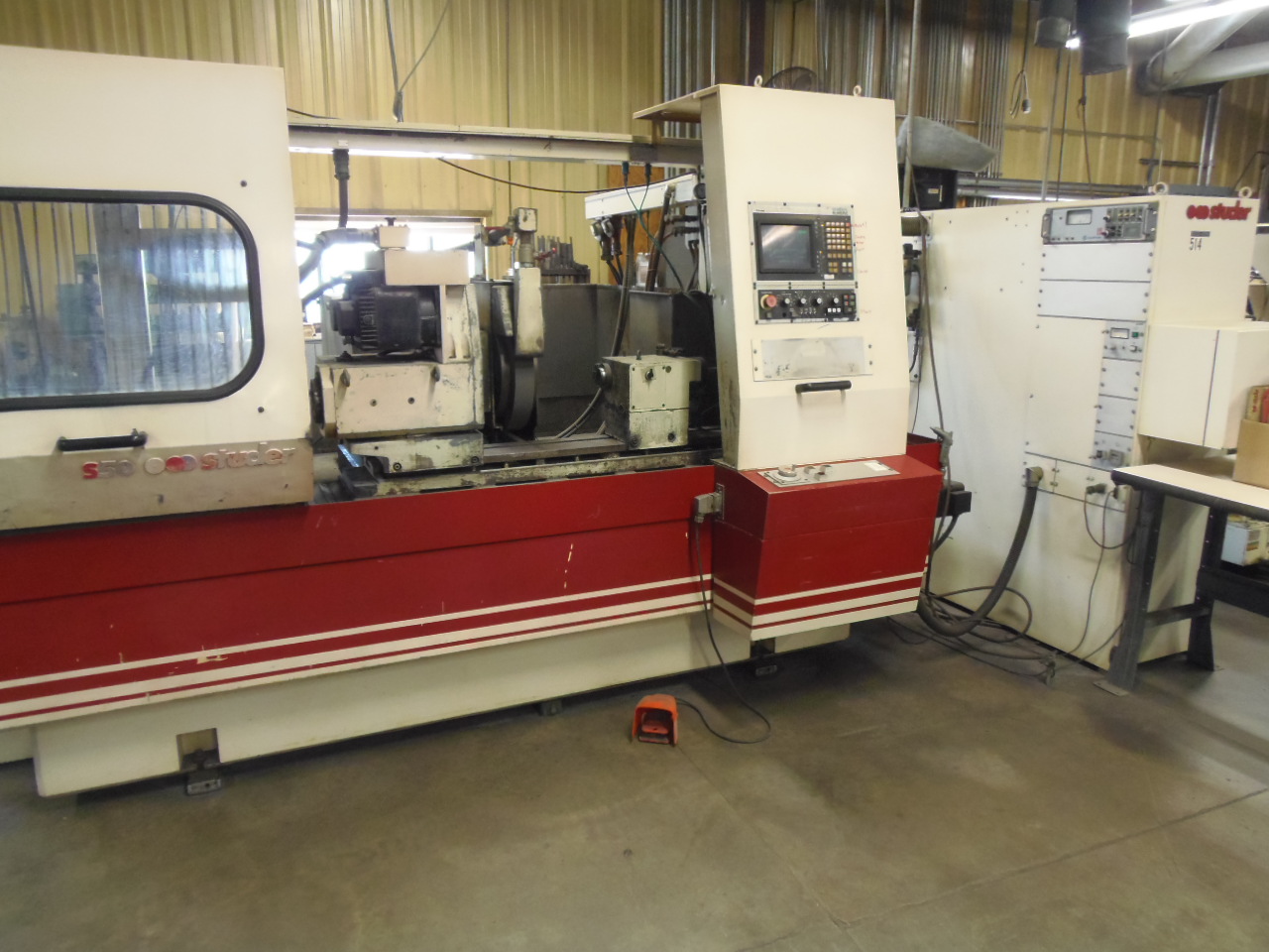 17" X 42" STUDER, S 50-42 UNIVERSAL,SIEMENS SINUMERIK 3G CNC CONTROL, LIVE/DEAD WORKHEADS, COOLANT/FILTRATION, 1984