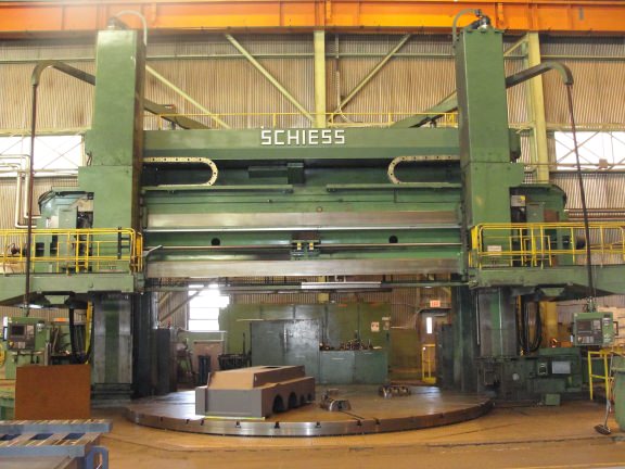 SCHIESS 283" VTL, 4-AXIS CNC VERTICAL BORING MILL, SIEMENS 840D CNC CONTROL, 2006