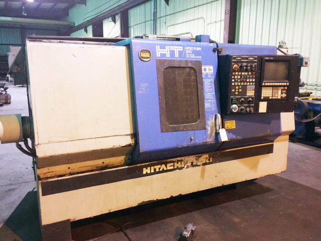 HITACHI SEIKI HT 30-G, 24.5" SWING, 15" 3-JAW CHUCK,  3" BAR CAP., 23.6" LENGTH, 20-2500 RPM, 12 TOOL TURRET, SEICOS LIII (FANUC 18T).