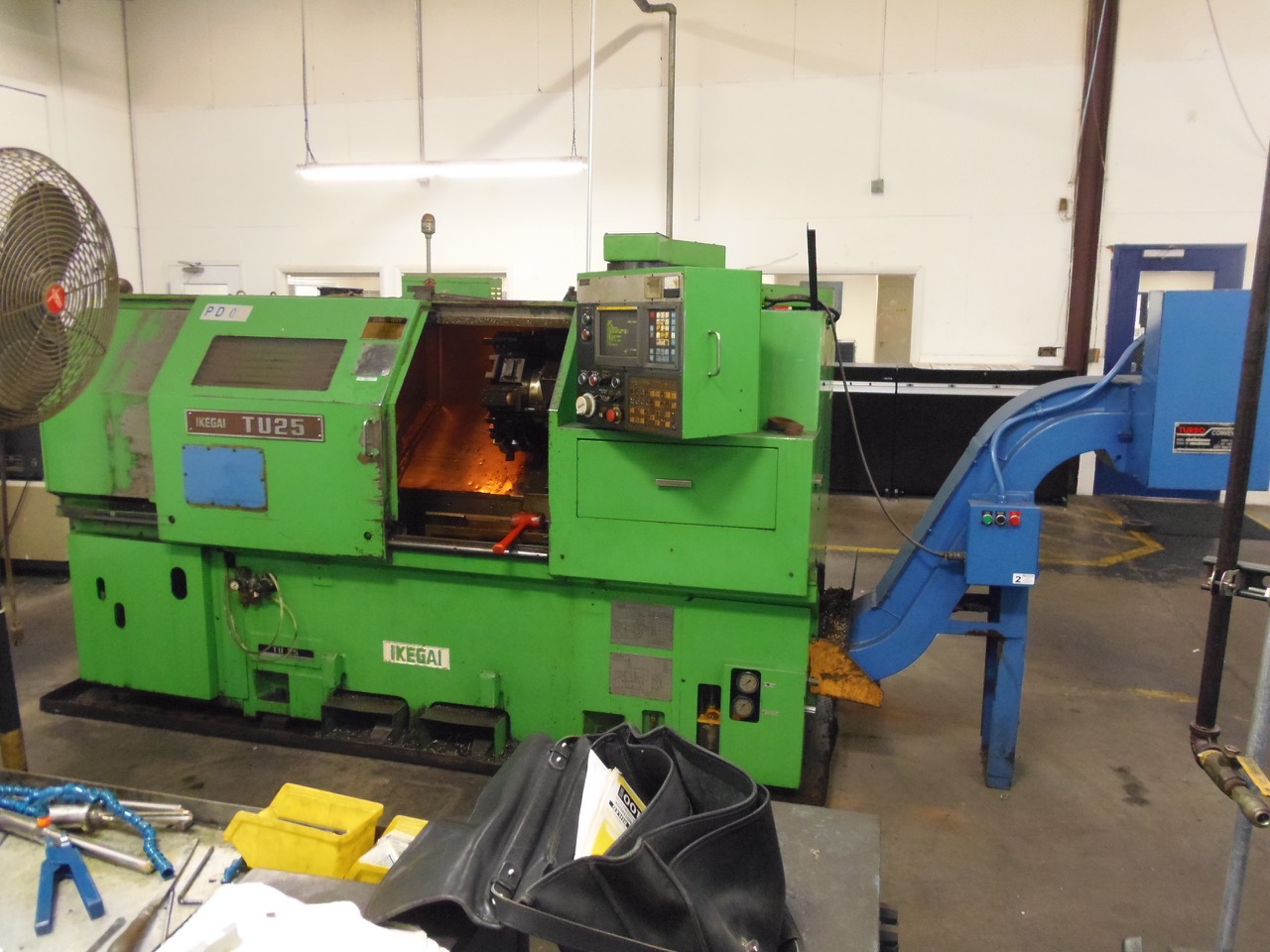 IKEGAI TUE-25, 20" SWING, 10" CHUCK WITH COLLETS, FANUC 0T CTRL, 32" CENTERS, TAILSTOCK