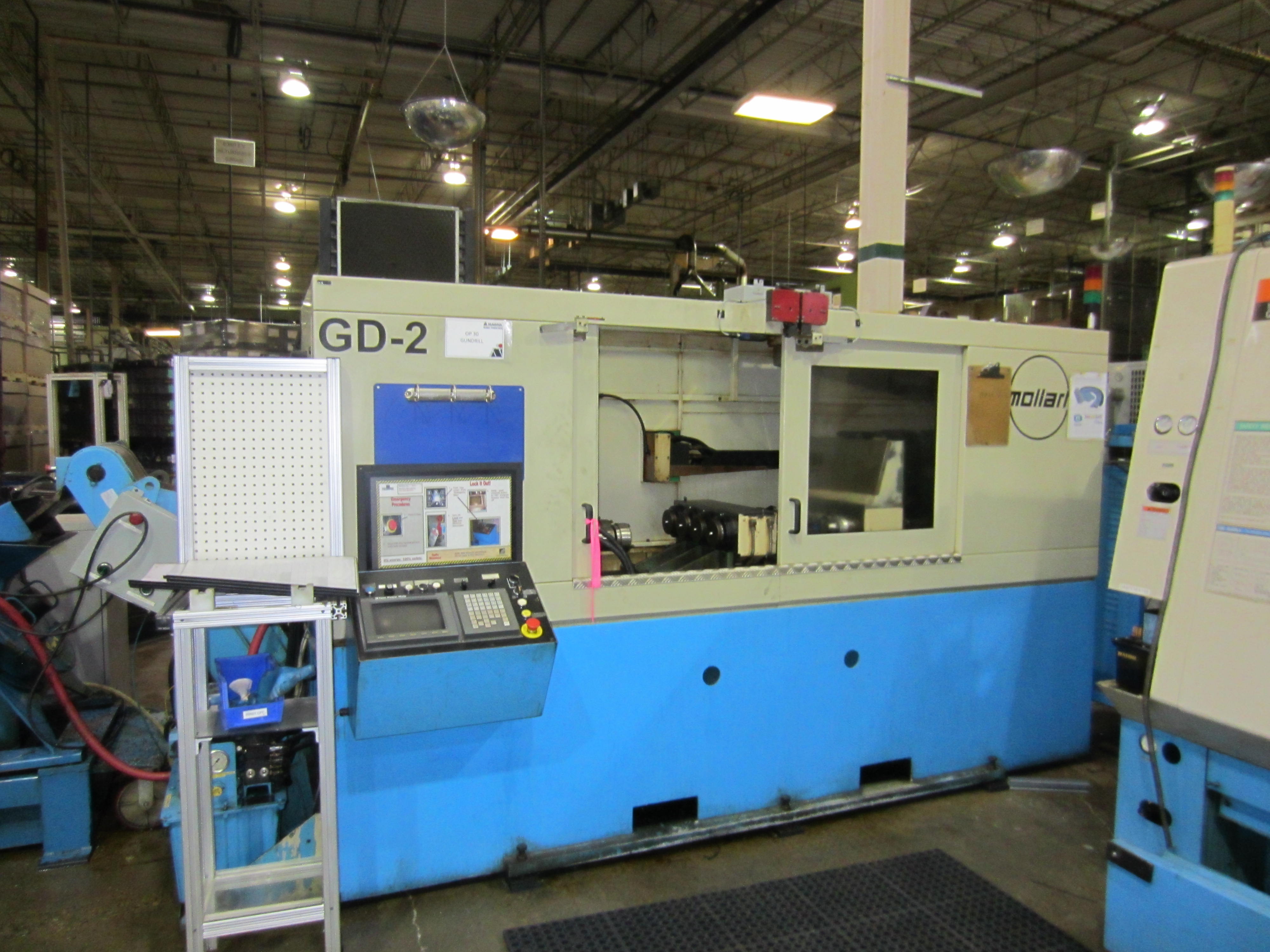 MOLLART 4 SPINDLE DRILLSPRINT, 2001, 500MM STR., 12 MM DIA., COUNTER ROTATION, CNC, 0-6,000 RPM, FANUC POWERMATE, DESIGNED FOR OVERHEAD GANTRY