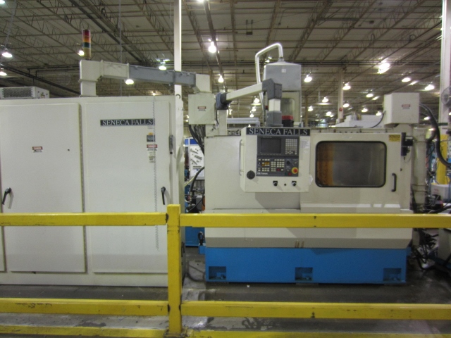 22" X 43" SENECA FALLS, MODEL EW75, 2 HEAD, FANUC POWER MATE CONTROL, 2001, 25 HP, 10 - 1150 RPM, ADDITIONAL MILLING MACHINE, 2001